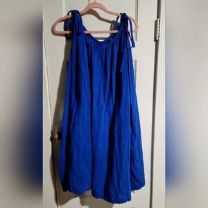 Old Navy Royal blue swing dress with tie straps